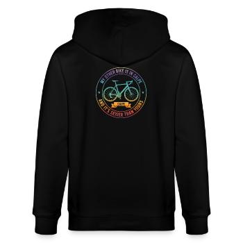Calpe Bike Rivalry Tee - Stanley/Stella Unisex Bio-Kapuzenjacke CULTIVATOR  - Schwarz - Hinten - Anna (173cm)