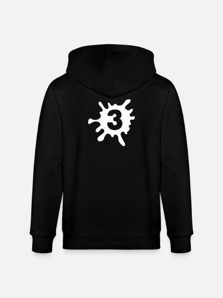 klecks_3- - Stanley/Stella CULTIVATOR  Unisex Organic Hooded Jacket - black