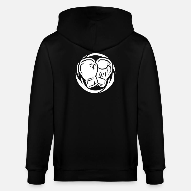 Icône des gants de boxe - Veste à capuche bio CULTIVATOR Stanley/Stella Unisexe - noir