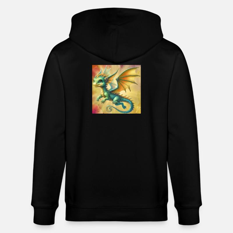 Drache - Stanley/Stella Unisex Bio-Kapuzenjacke CULTIVATOR  - Schwarz