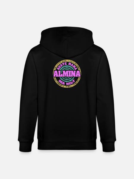 Beste Mama der Welt Allmina - Stanley/Stella Unisex Bio-Kapuzenjacke CULTIVATOR  - Schwarz