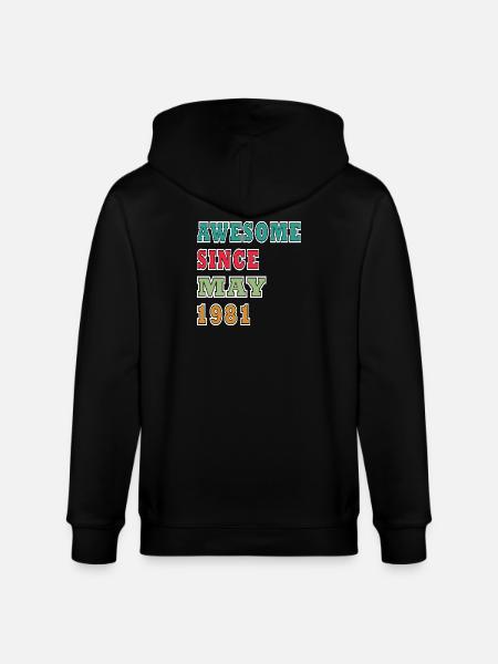 Awesome since May 1981 - Stanley/Stella CULTIVATOR Unisex Organic Hooded Jacket - black