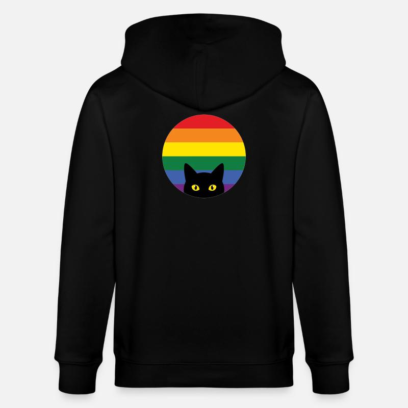 Pride Month LGBT – Späh-Katze - Stanley/Stella Unisex Bio-Kapuzenjacke CULTIVATOR - Schwarz