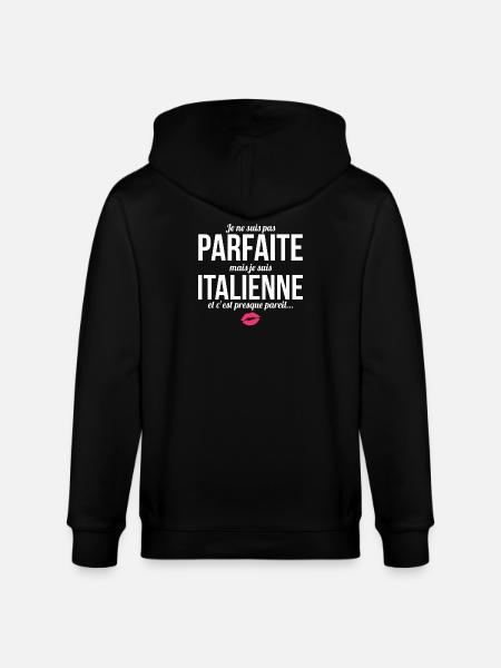 I'm not perfect but I'm Italian... - Stanley/Stella CULTIVATOR Unisex Organic Hooded Jacket - black