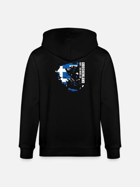 Greece Emigrate - Stanley/Stella CULTIVATOR Unisex Organic Hooded Jacket - black