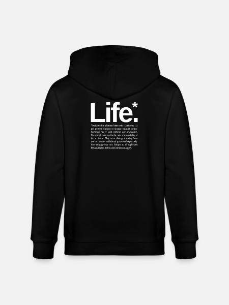 Life* - Stanley/Stella CULTIVATOR  Unisex Organic Hooded Jacket - black