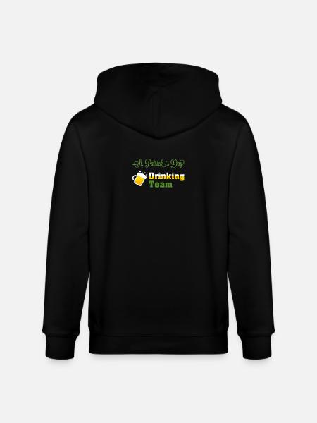St. Patrick's Day Drinking Team - Stanley/Stella CULTIVATOR Unisex Organic Hooded Jacket - black