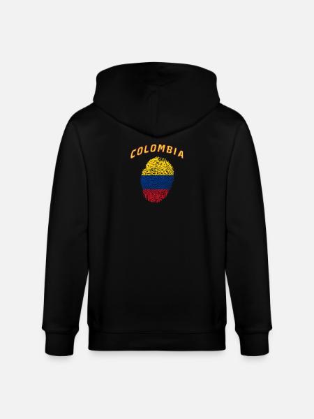 Colombie Empreinte digitale / Cadeau drapeau - Veste à capuche bio CULTIVATOR Stanley/Stella Unisexe - noir