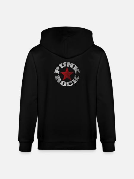 punk rock - Stanley/Stella CULTIVATOR Unisex Organic Hooded Jacket - black