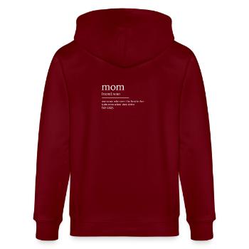 Mutter - Stanley/Stella Unisex Bio-Kapuzenjacke CULTIVATOR  - Burgunderrot - Hinten - Anna (173cm)