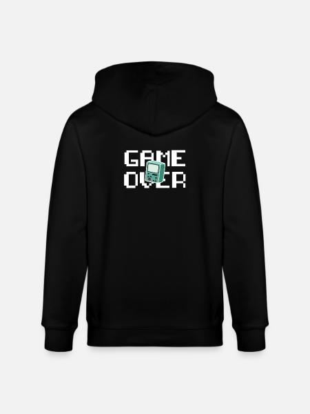 Game Over Retrogaming - Stanley/Stella CULTIVATOR Unisex Organic Hooded Jacket - black