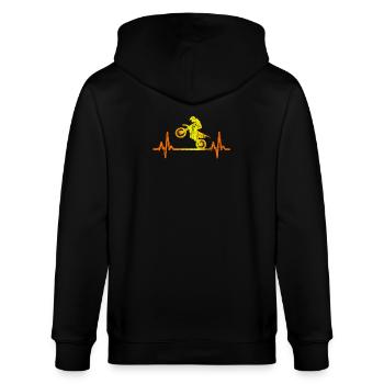 Motocross - Stanley/Stella Unisex Bio-Kapuzenjacke CULTIVATOR  - Schwarz - Hinten - Anna (173cm)