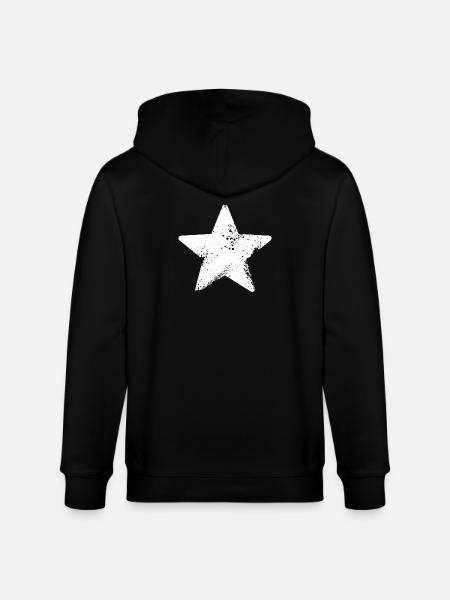 starry star splatter - Stanley/Stella CULTIVATOR Unisex Organic Hooded Jacket - black