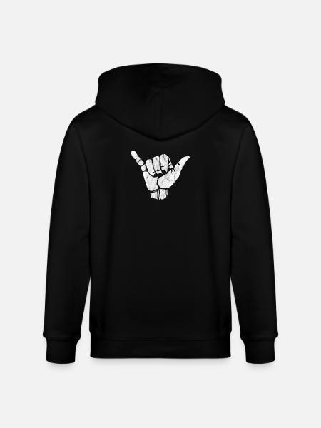 Shaka hand sign Hang - Stanley/Stella CULTIVATOR Unisex Organic Hooded Jacket - black
