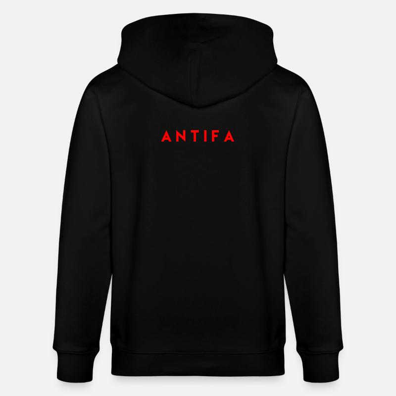 Antifa - Stanley/Stella CULTIVATOR  Unisex Organic Hooded Jacket - black