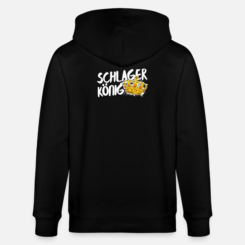 Schlager King Schlager King Krone Déclaration - Veste à capuche bio CULTIVATOR Stanley/Stella Unisexe - noir