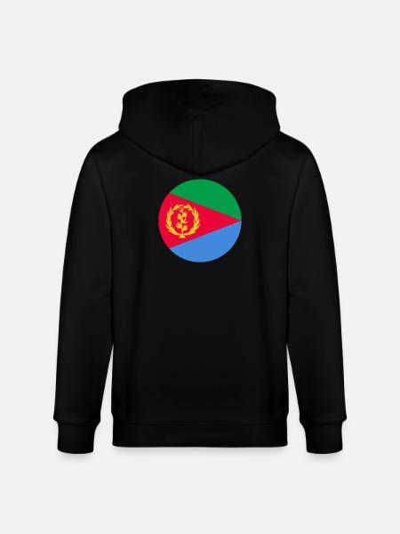 Eritrea Luftfahrt-Cockade-Militär-Emblem - Stanley/Stella Unisex Bio-Kapuzenjacke CULTIVATOR - Schwarz