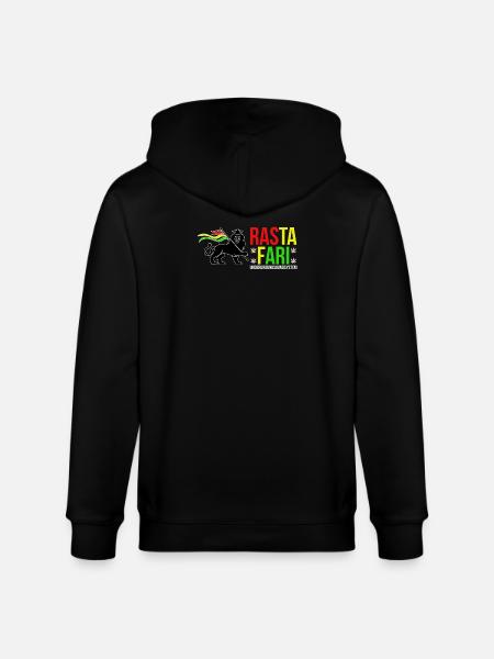 Rasta Fari Underground Sound System - Stanley/Stella CULTIVATOR Unisex Organic Hooded Jacket - black