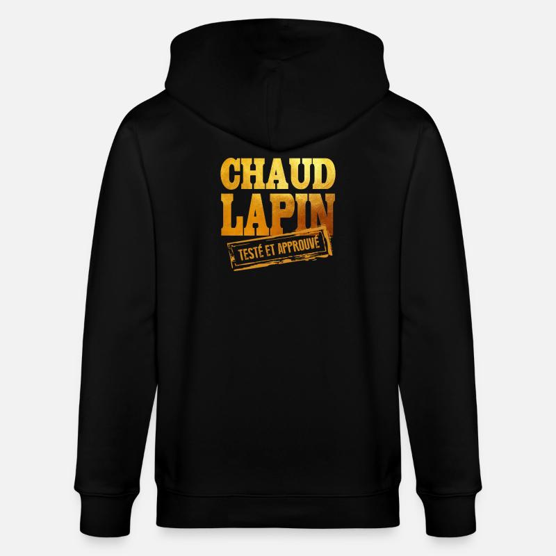 Chaud La Pin Texte Approve Graphic - Veste à capuche bio CULTIVATOR Stanley/Stella Unisexe - noir