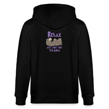 Relax Lama - Veste à capuche bio CULTIVATOR Stanley/Stella Unisexe - noir - Dos - Anna (173cm)