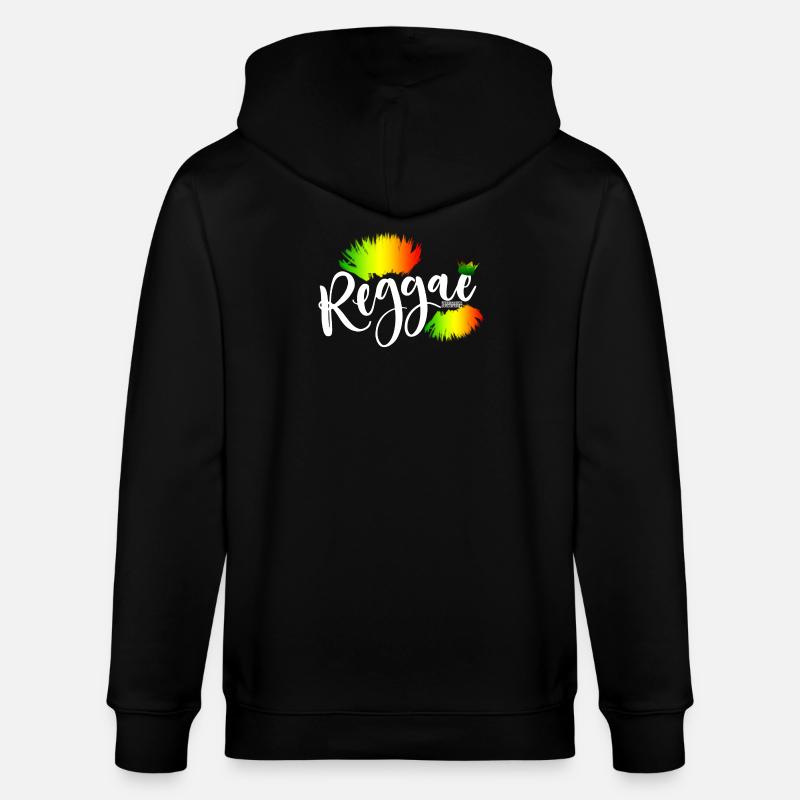 Reggae Rainbow Splash - Veste à capuche bio CULTIVATOR Stanley/Stella Unisexe - noir