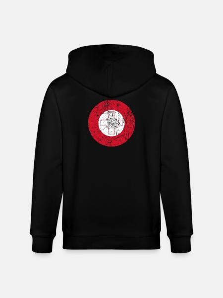 aeronautica Malta Luftwaffe roundel Luftwaffe - Stanley/Stella Unisex Bio-Kapuzenjacke CULTIVATOR - Schwarz