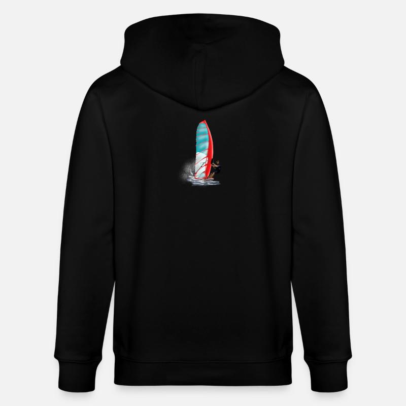 Windsurfing - Stanley/Stella Unisex Bio-Kapuzenjacke CULTIVATOR  - Schwarz