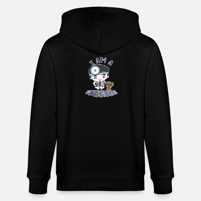 Tierarzt - Stanley/Stella Unisex Bio-Kapuzenjacke CULTIVATOR - Schwarz