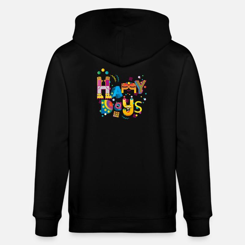 Joyeux jours heureux - Veste à capuche bio CULTIVATOR Stanley/Stella Unisexe - noir