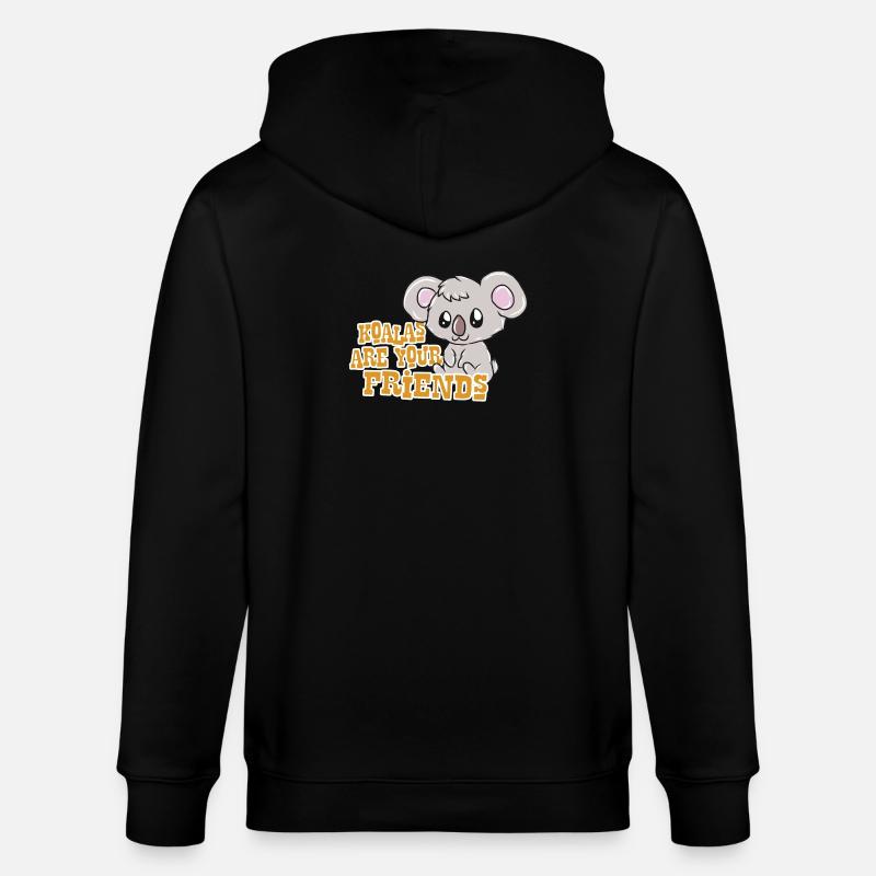 Koala - Stanley/Stella Unisex Bio-Kapuzenjacke CULTIVATOR  - Schwarz