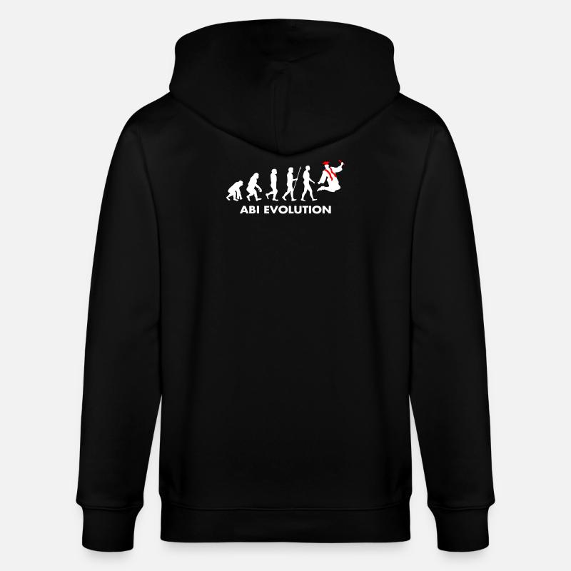 Abitur Abiturient Schulabschluss Evolution Abi - Stanley/Stella Unisex Bio-Kapuzenjacke CULTIVATOR  - Schwarz