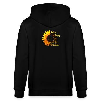sunshine flower citation inspirante  - Veste à capuche bio CULTIVATOR Stanley/Stella Unisexe - noir - Dos - Anna (173cm)