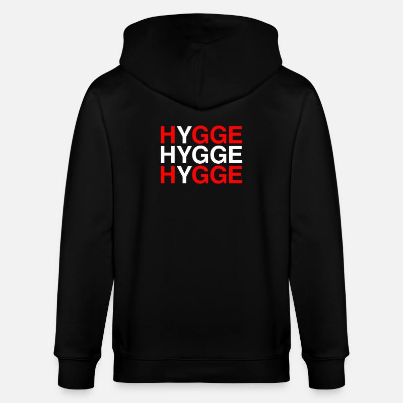 HYGGE Danemark Danemark Drapeau danois - Veste à capuche bio CULTIVATOR Stanley/Stella Unisexe - noir