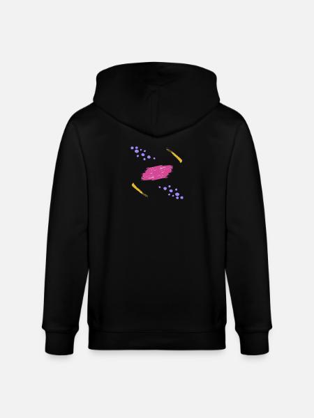 Comets orbiting their planet - Stanley/Stella CULTIVATOR  Unisex Organic Hooded Jacket - black