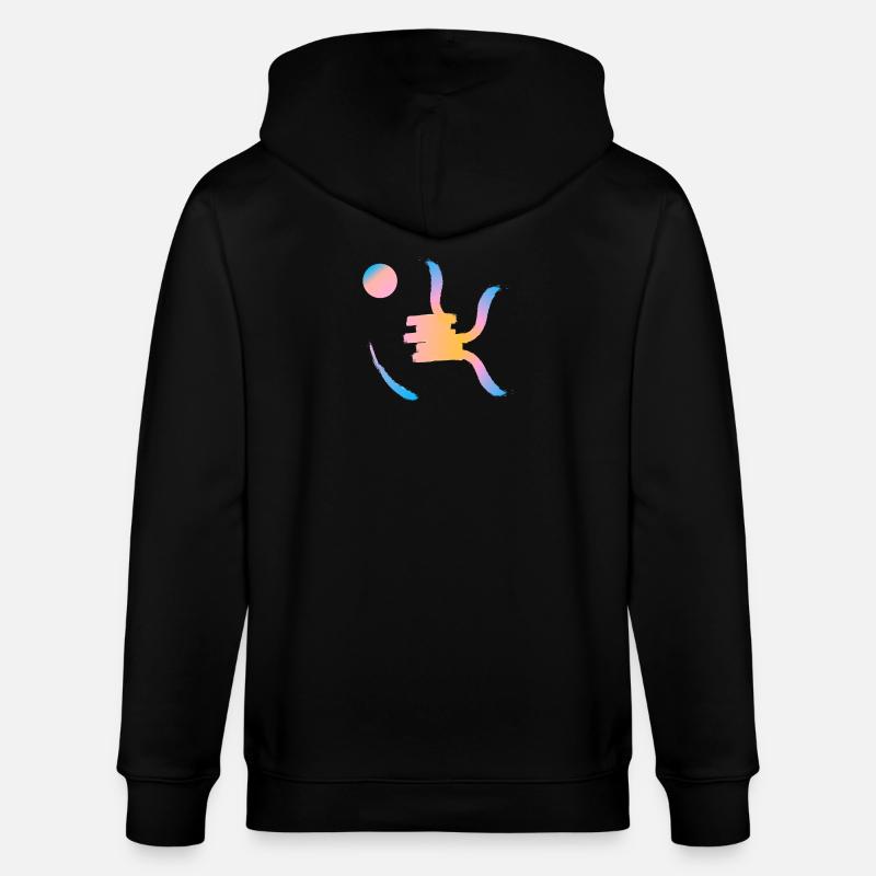 Soleil couchant sur symbole chinois - Veste à capuche bio CULTIVATOR Stanley/Stella Unisexe - noir