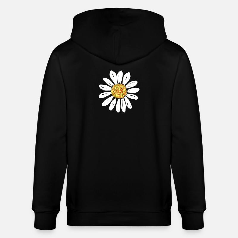 Blume der Gänseblume - Stanley/Stella Unisex Bio-Kapuzenjacke CULTIVATOR - Schwarz