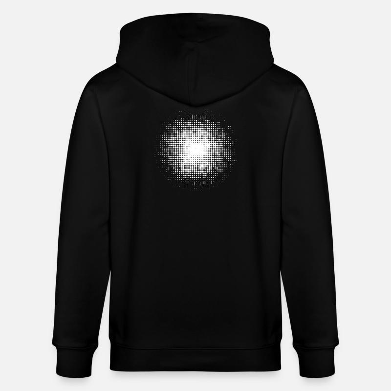 fond rond pointillé blanc - Veste à capuche bio CULTIVATOR Stanley/Stella Unisexe - noir