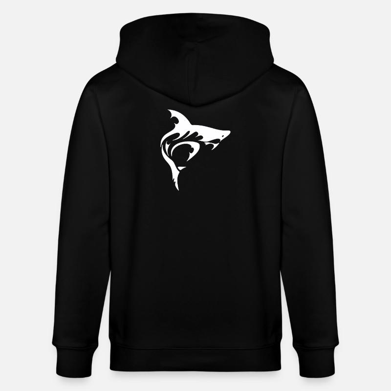 SHARK - Stanley/Stella Unisex Bio-Kapuzenjacke CULTIVATOR  - Schwarz