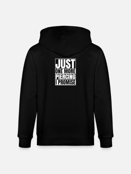 Lustiger Piercing Spruch Schmuck Englisch Geschenk - Stanley/Stella Unisex Bio-Kapuzenjacke CULTIVATOR - Schwarz