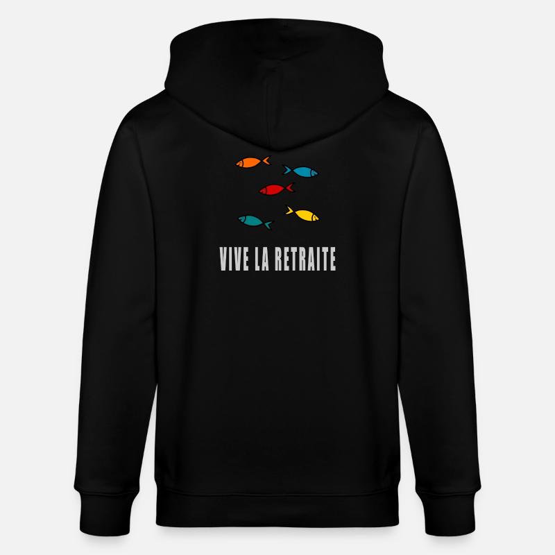 RETRAITE. BONNE RETRAITE. JOYEUSE RETRAITE - Veste à capuche bio CULTIVATOR Stanley/Stella Unisexe - noir