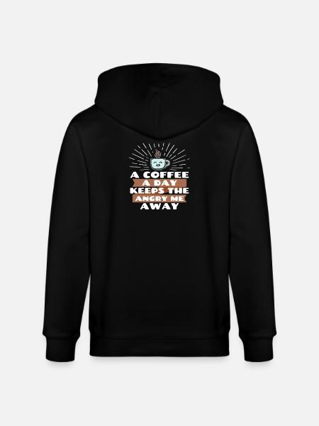 Joke Cool Funny Statement Coffee - Stanley/Stella CULTIVATOR  Unisex Organic Hooded Jacket - black