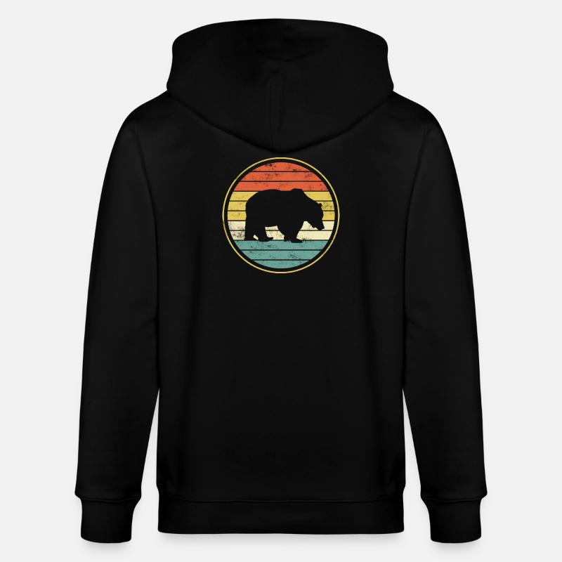 Ours ours - Veste à capuche bio CULTIVATOR Stanley/Stella Unisexe - noir