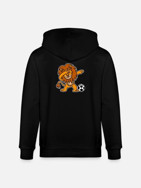Funny Holland EM Dab løve Orange fodbold - Stanley/Stella økologisk unisex-hættejakke CULTIVATOR  - sort