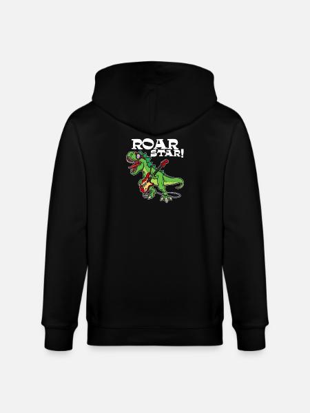 Funny Animal Cool Dinosaur Saying - Stanley/Stella CULTIVATOR  Unisex Organic Hooded Jacket - black