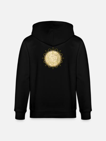 mandala buddhism spirituality - Stanley/Stella CULTIVATOR  Unisex Organic Hooded Jacket - black