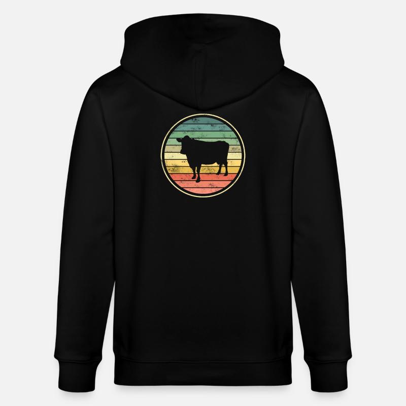 Vache Vaches - Veste à capuche bio CULTIVATOR Stanley/Stella Unisexe - noir