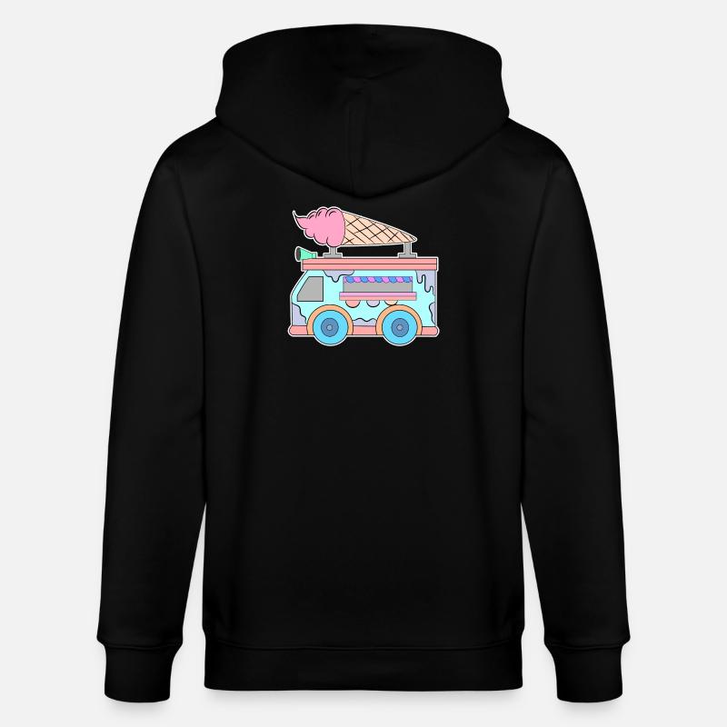 Kids Eiscreme - Stanley/Stella Unisex Bio-Kapuzenjacke CULTIVATOR  - Schwarz