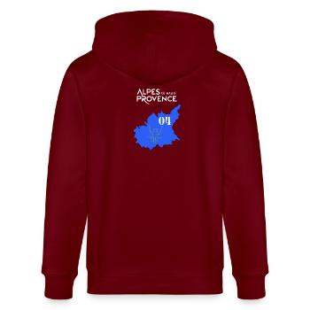Alpes de haute-provence - Stanley/Stella CULTIVATOR  Unisex Organic Hooded Jacket - burgundy - Back - Anna (173cm)
