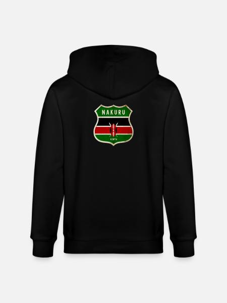 Nakuru Kenya Armoiries Drapeaux Design - Veste à capuche bio CULTIVATOR Stanley/Stella Unisexe - noir