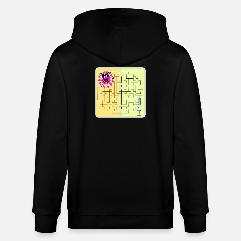Rätsel Virus - Stanley/Stella Unisex Bio-Kapuzenjacke CULTIVATOR  - Schwarz